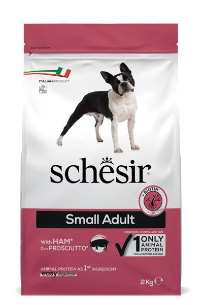 Schesir Dog Small Adult Rich In Ham ШИНКА монопротеїновий сухий корм для собак малих порід 2 кг (54464)